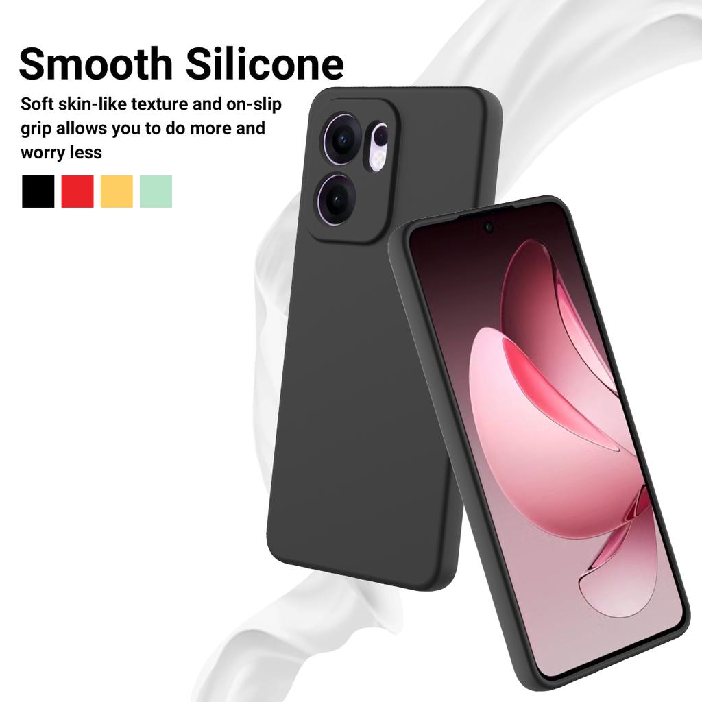 For Oppo Reno13 F 5G/Oppo Reno13 F 4G Liquid Silicone Case Phone Back Cover with Hand Strap