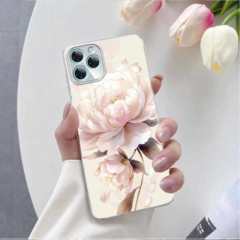 Для Blackview A95 A85 A80S A100 Чехол Роскошный Чехол для Телефона Для Blackview A200 Pro A80 Цветок Прозрачный Мягкий Силикон Защитная Крышка