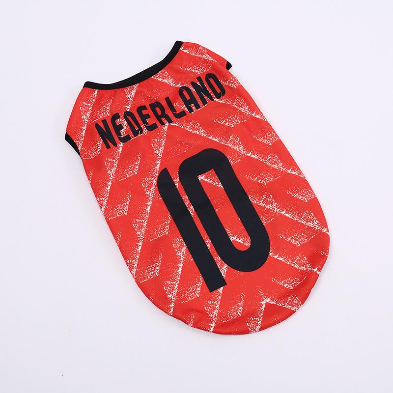Pet Soccer Team Dog Vest Teddy Summer Clothing Pomeranian Bi Bear Puppy Clothing Cat Pet Clothing Thin