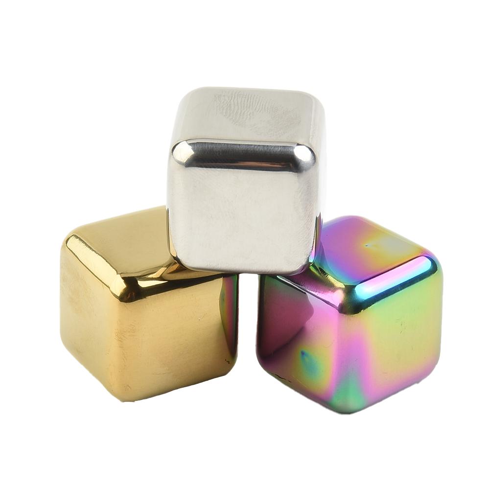 Кубик льда из пищевой стали (304) Нержавеющая сталь 2,7x2,7x2,7см