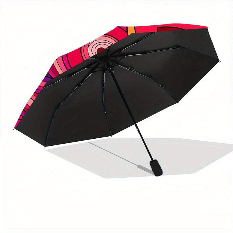 1pc Love, Heart Automatic Open, Sturdy Iron Frame, Compact Folding Design, All-Season Portable Umbrella for Women & Men yy250801130