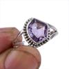Natural Pink Amethyst Gemstone Handmade 925 Sterling Silver Ring Size 7.5 m1J86
