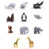 Yogo -yo Baby Block Duple Compatible Figures Sea Animal and Elephant Giraffe 11 Species, Mixed Color