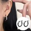 1 пара серег-колец для женщин, геометрические маленькие полые круглые серьги, минималистичные ювелирные аксессуары