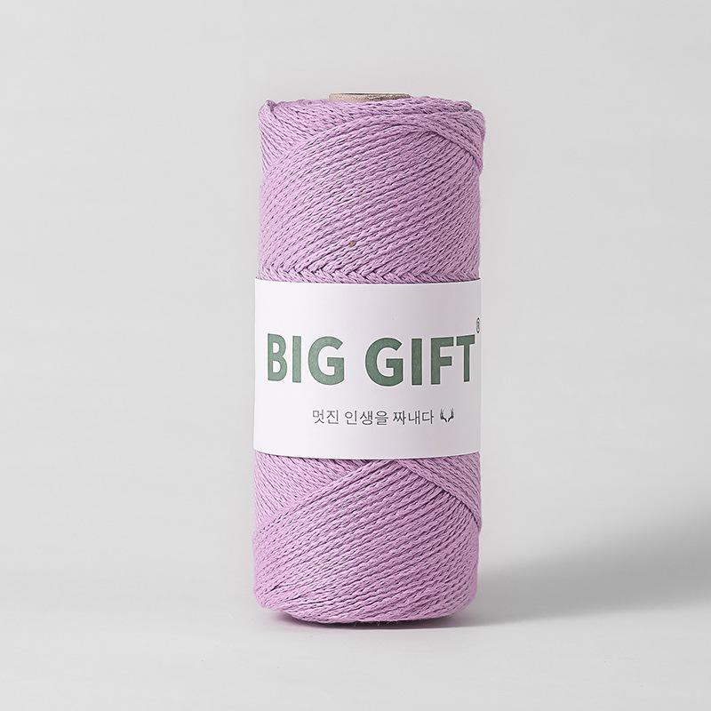 BIGGIFT Ручная работа Круглая полая хлопковая пряжа - 150 г Средней толщины Пряжа для вязания крючком Сумки