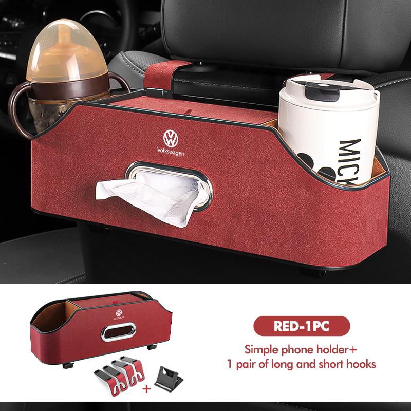 BIG1 Car Organizer Rear Drainage Holder Storage Hanging Box Cup Holder For Volkswagen VW Passat Golf 4 5 6 Tiguan Polo Scirocco Jetta