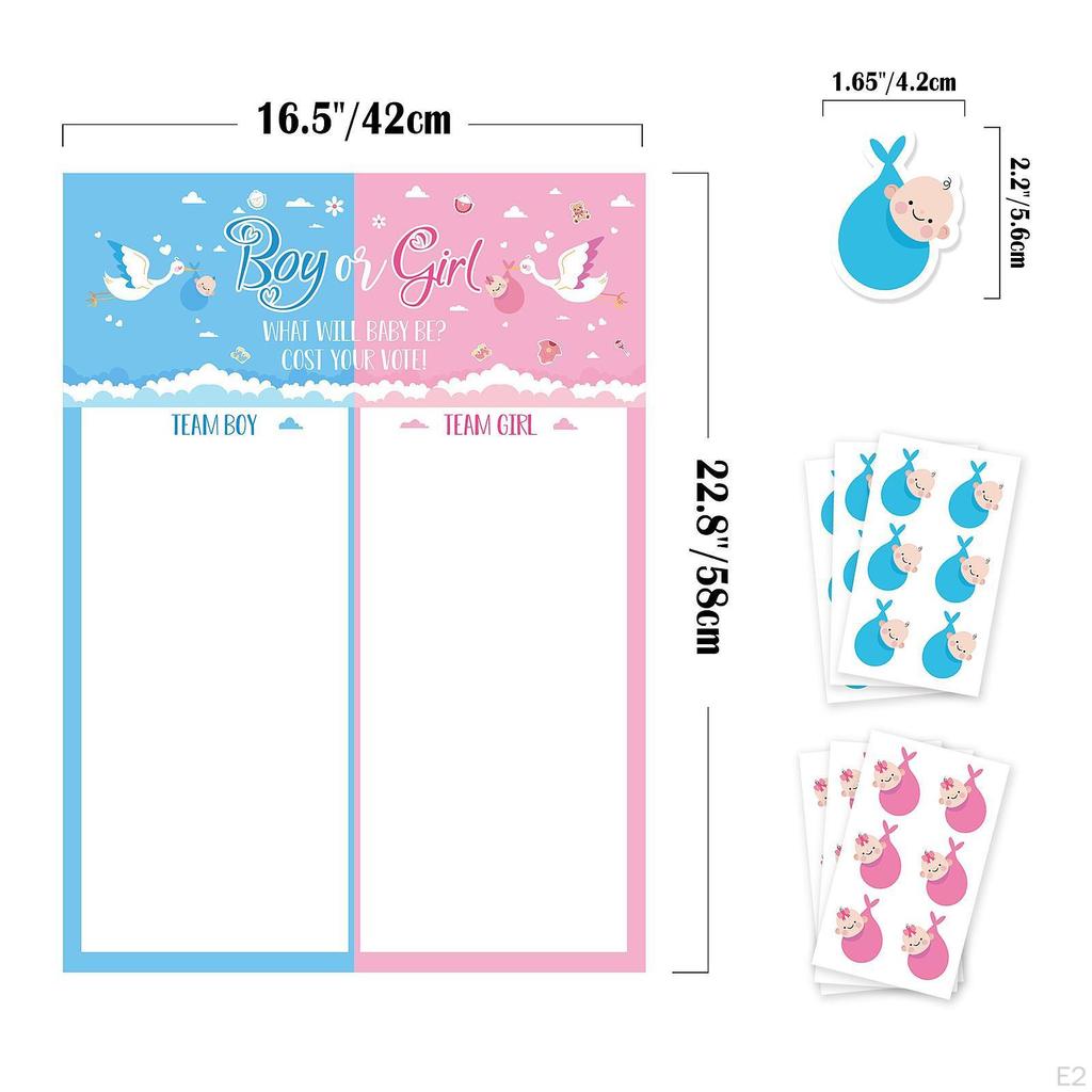 Baby Gender Reveal Board Game, Creative Voting Showers Supplies
