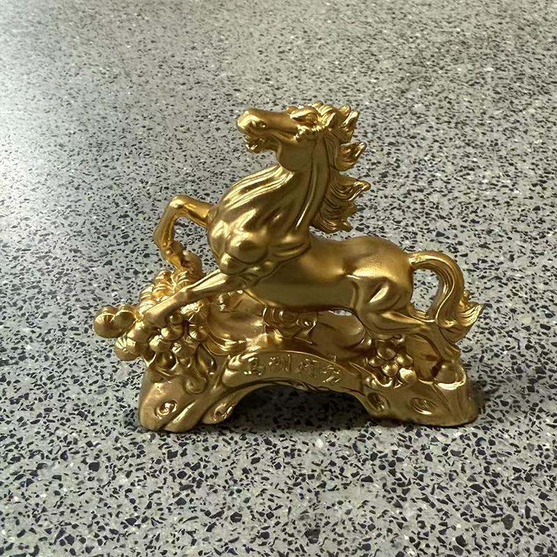 Креативная латунная лошадь и обезьяна, милая статуэтка, брелок-подвеска, украшения для дома, офиса, рабочего стола, забавные игрушки