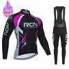 New Rcn Team Men Winter Cycling Jersey Set Thermal Fleece Cycling Clothing Mountian Bike Bicycle Clothes Ropa Maillot Ciclismo