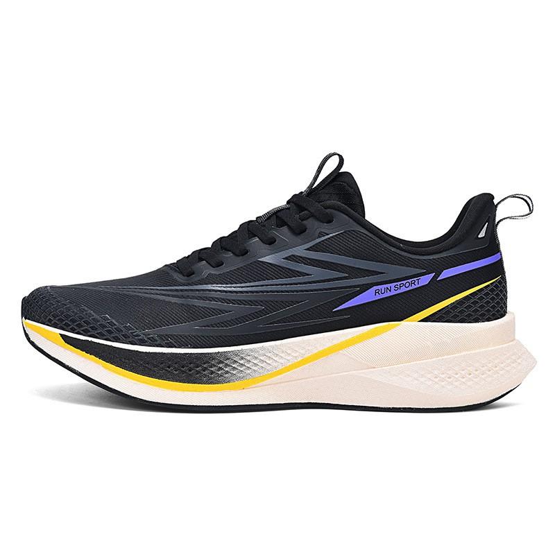 Mens Youth Lightweight Running Shoes Training Racing Breathable Flyknit Upper Cushioned Sole Low-Top Design
