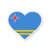 Aimant Coeur Drapeau Aruba - Multicolore - 6 Cm - 50 Pièces - Résine Synthétique - Mixte