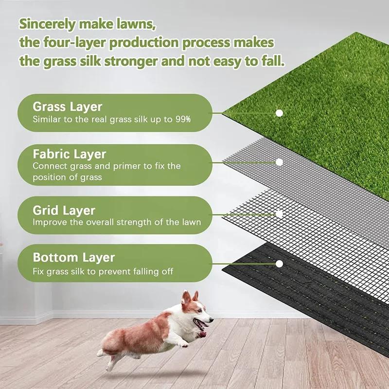 Pet Simulation Grass Mat Washable Dog Toilet Training Turf Pad Indoor Outdoor Pee Area Rest Play Ground Floor Mat Accessories