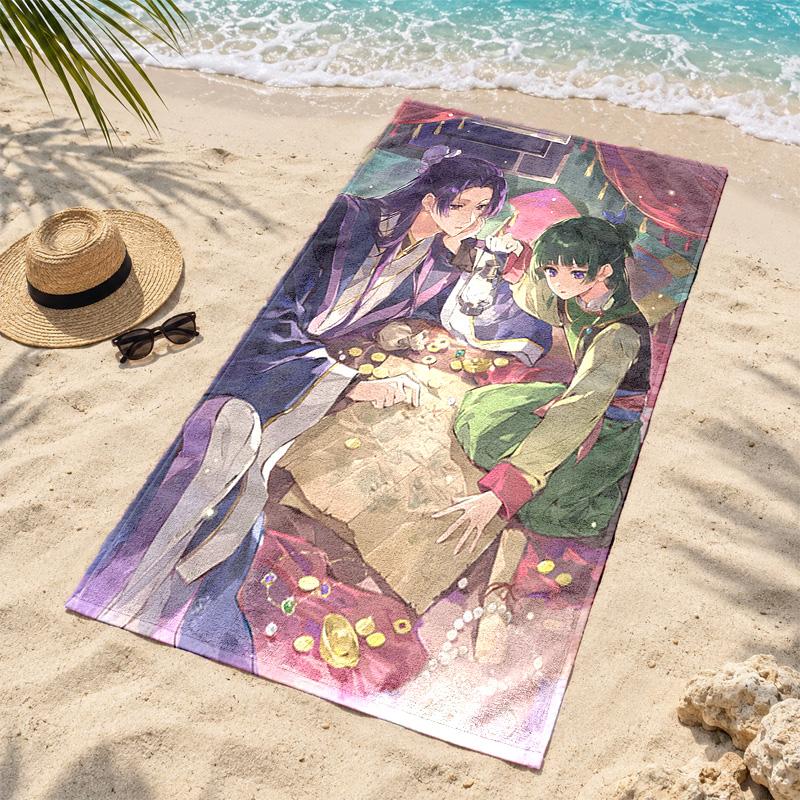 The Apothecary Diaries Microfiber Beach Towel Quick Dry Sand Free Lightweight Beach Towels for Travel Swimming Camping