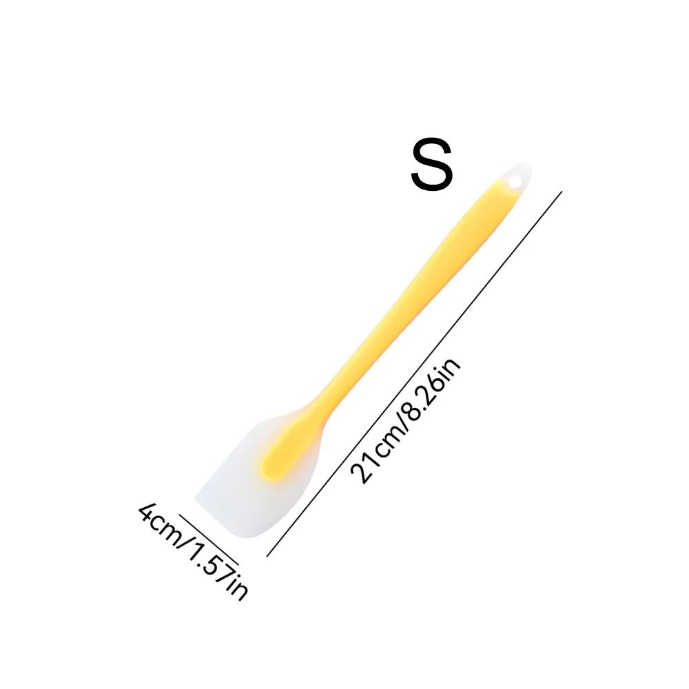 1Pc Baking Spatula Integrated High Temperature Cake Cream Silicone Spatula Translucent Head Spatula Baking Tools Kitchen Tools