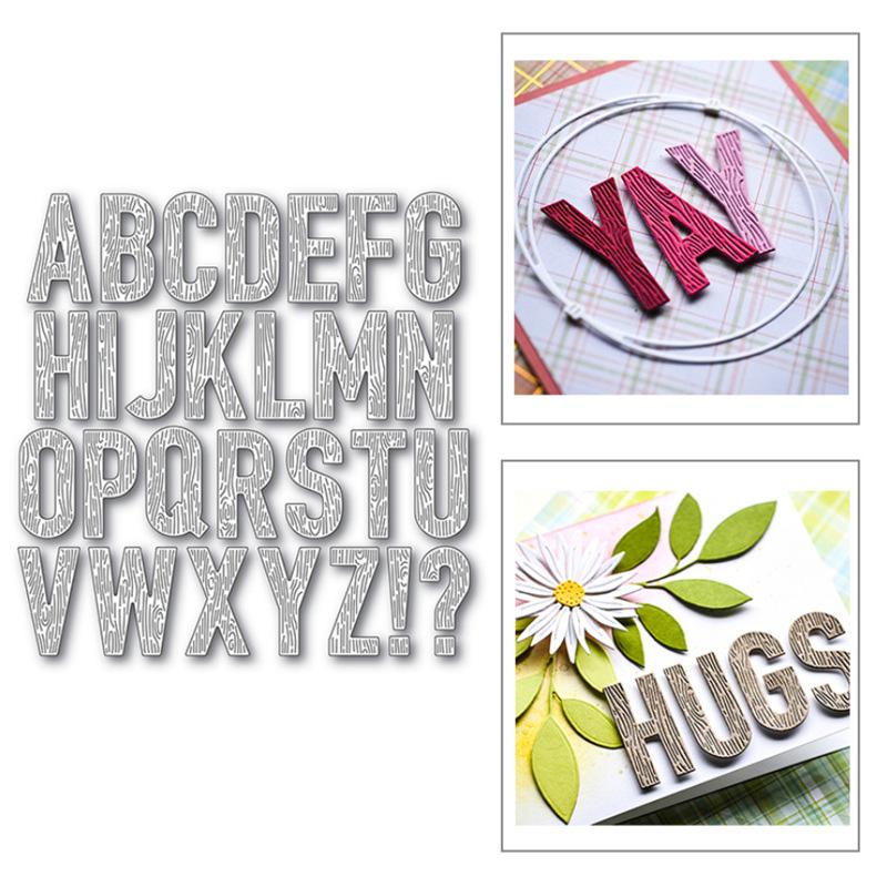 Английский алфавит, комбинированный узор, металлические штампы, штампы, тиснение алфавита, изготовление бумажных карт, ремесленные трафареты, скрапбукинг
