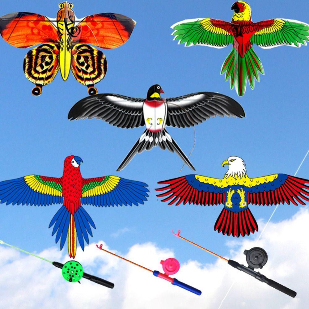 Family Trips Garden Outdoor Sports Plastic Eagle Kite Large Eagle Kites Kite Line Flying Bird Kites