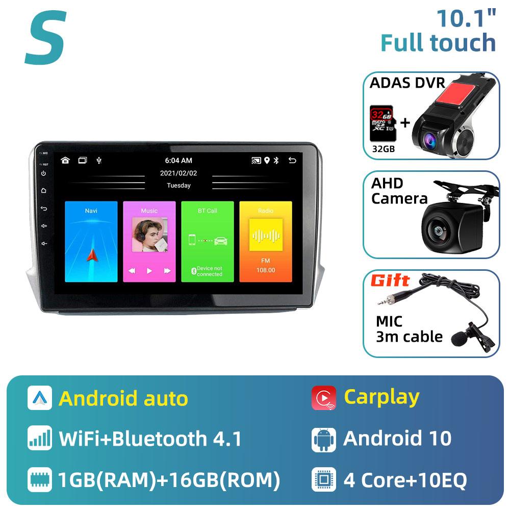 Для Peugeot 2008 208 2012-2018 Автомобильное радио 10,1-дюймовый экран Мультимедиа Навигация Головное устройство GPS Авто Аудиоплеер 2 Din Android Стерео