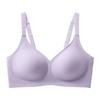 Jelly Glue Underwear Women's Seamless European And American Large Size Big Breasts Bra Gathered Breast Milk Without Steel Ring Bra