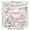 50 мультяшных наклеек с граффити Cinnamoroll для планшетов, холодильников и автомобилей