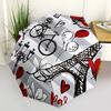 1pc Paris, Bicycle Auto-Fold Umbrella with One-Touch Open/Close - 8 Reinforced Ribs for Windproof Stability,  yy251118186