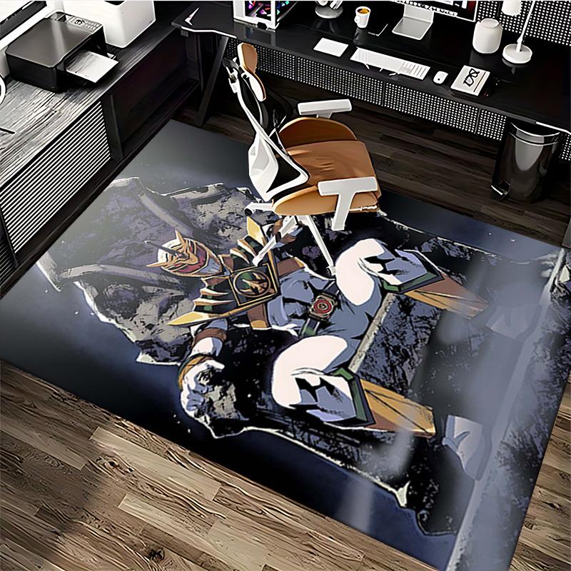 1pc Power Rangers Green Ranger Office Chair Mat - Anime Cartoon Design, Non-Slip Carpet for Home Decor, Suitable for All Seasons, Ideal Gift for Fans.