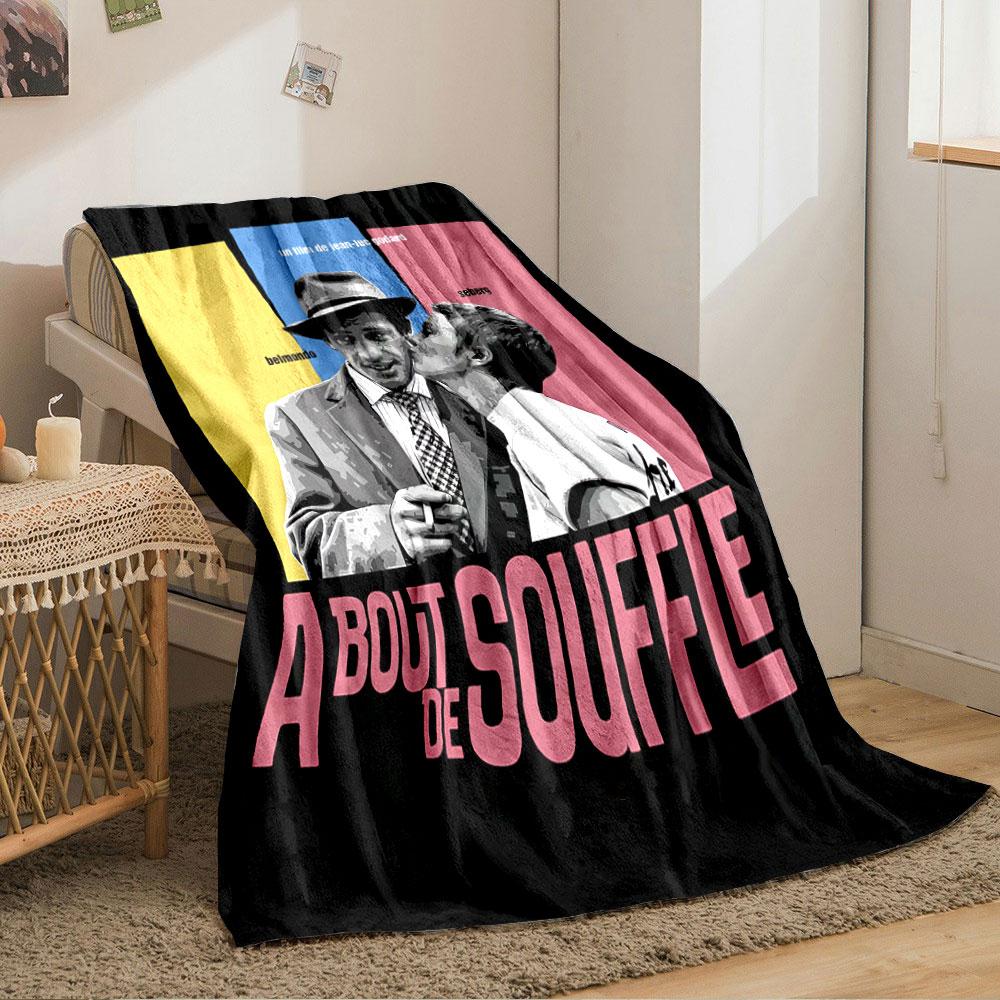 Breathless Movie Graphic Blanket for all seasons blanket lunch break throw gift