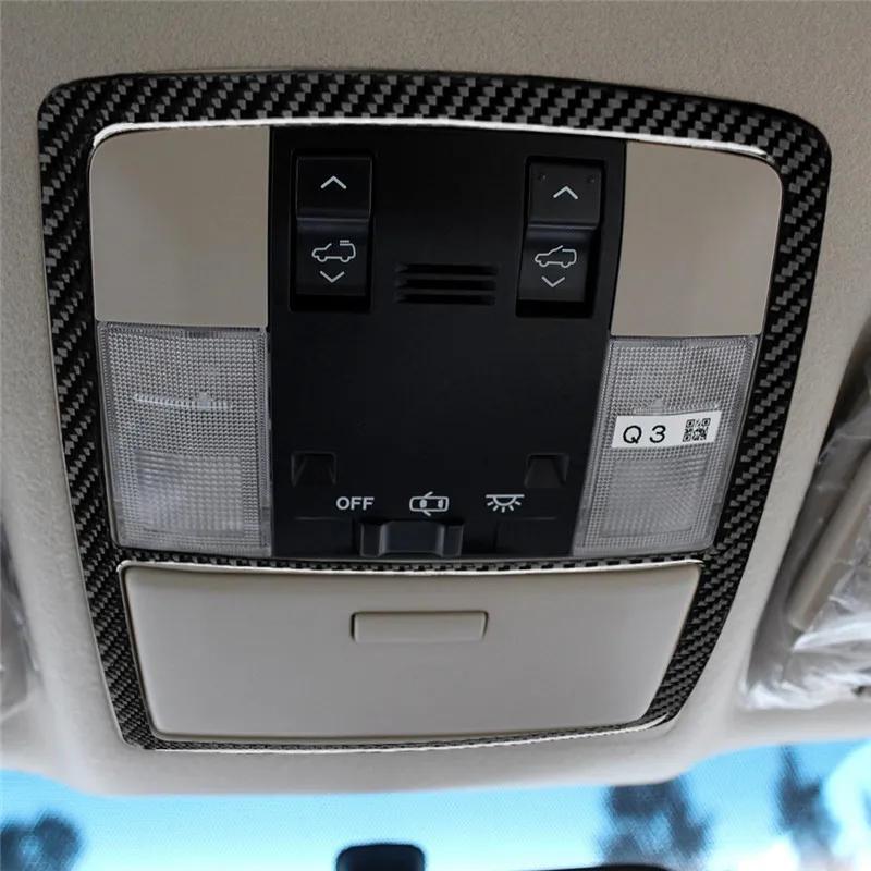 Для Toyota Land Cruiser Prado FJ 150 2011-2018 карбоновый светильник для чтения в салоне декоративная панель крышка наклейка на автомобиль