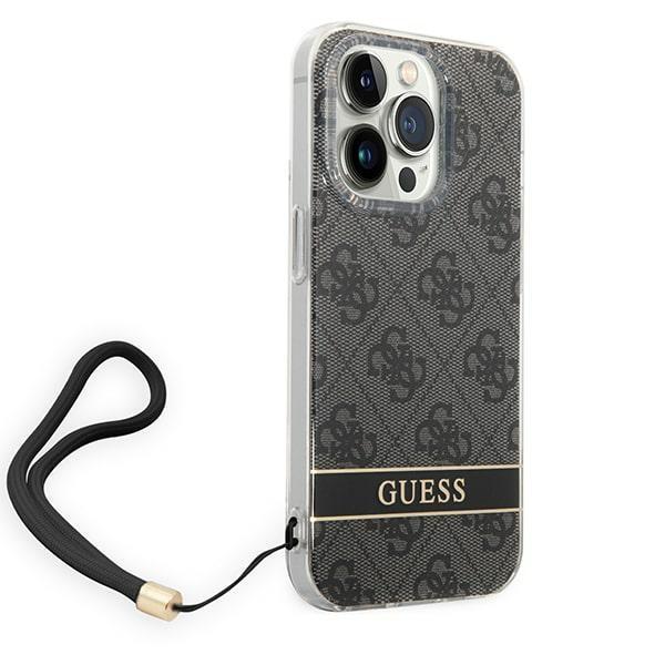 Guess Guohcp14Lh4Stk Iphone 14 Pro 6,1 Czarny/Black Hardcase 4G Print Strap