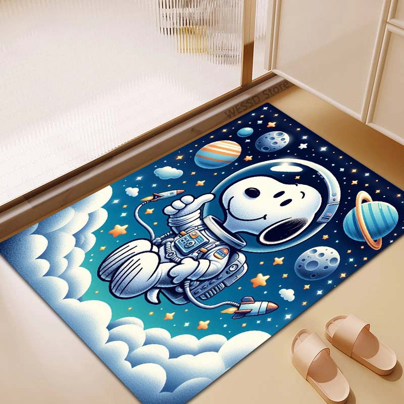 3D Snoopy anti-slip rug, suitable for living rooms, bedrooms, game rooms, sofas, home décor, doormats