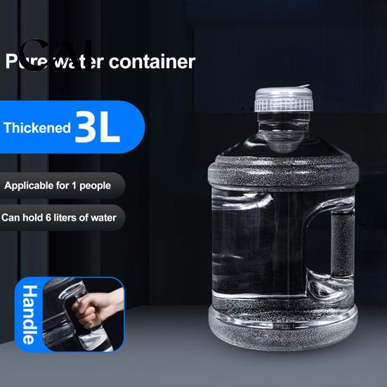 Durable Water Storage Jar Plastic Jug with Handle And Leakproof Cap, Reusable Twist Off Cap Container Portable Bottle, Transparent for Home