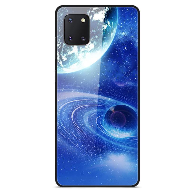 Для чехла Samsung Note 10 Lite Чехол Закаленное Стекло Планета Космос Чехол для Samsung Galaxy Note10 Lite Чехол S10 Lite Стеклянный Чехол