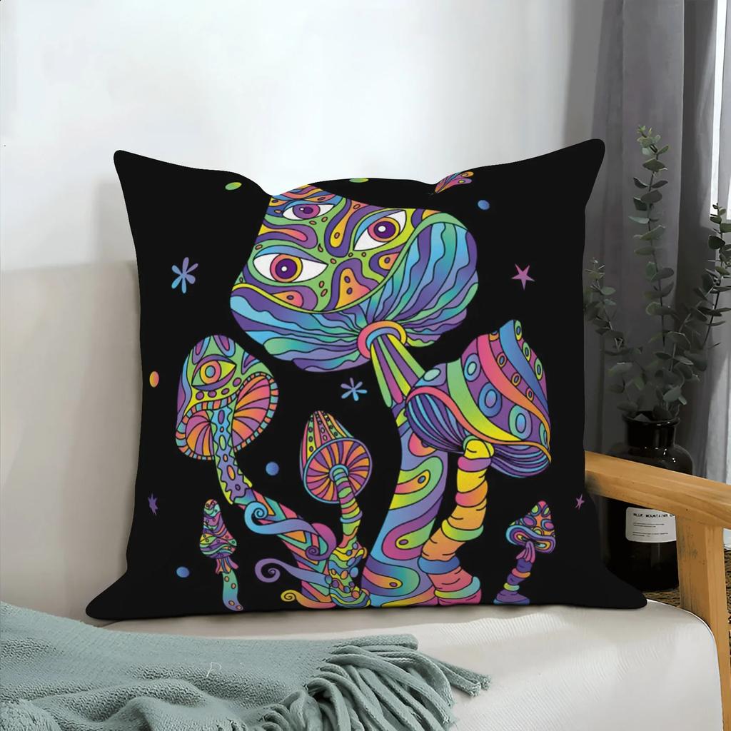 Фэнтези Гриб Растение Цветок Узор Наволочка Дом Гостиная Диван Украшение Квадратный