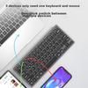 B.O.W HD098C Ultra-Thin Portable Silent Dual-Mode Keyboard, Wireless Bluetooth Keyboard, Black