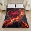Korn Print Flannel Blanket Cozy Lightweight Plush Throw Blanket For Bed Sofa Household Use