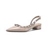 Shoes for Women  Hot Sale Buckle Strap Women's Sandals Fashion Rivet Dress Sandals Women Sexy Pointed Toe Toe Cap Sandals