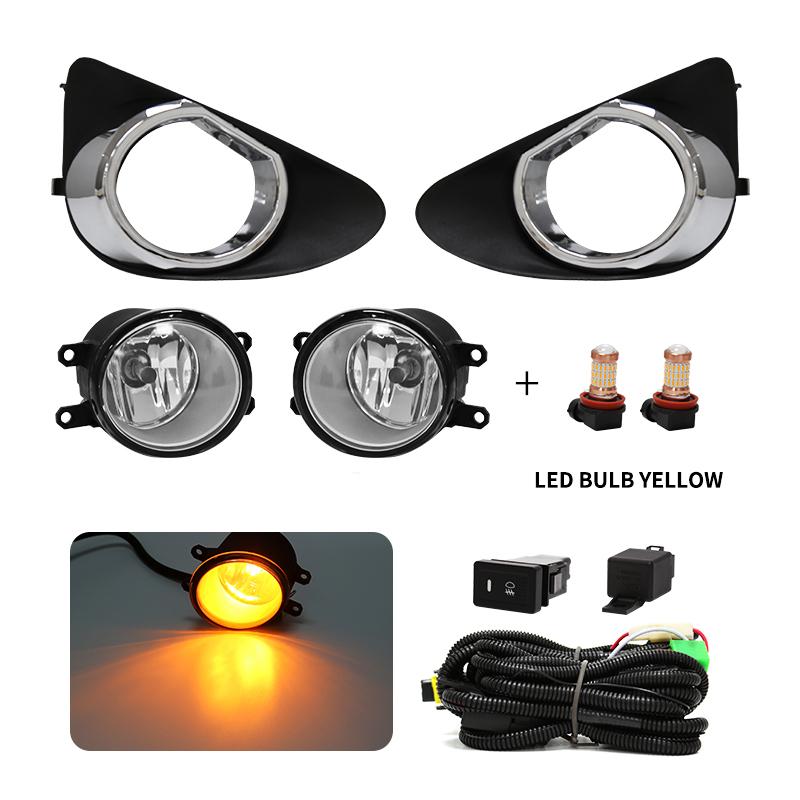 Светодиодные противотуманные фары дневного света для Toyota Yaris Hatchback DRL 2012 2013 2014 белые желтые водонепроницаемые провода реле