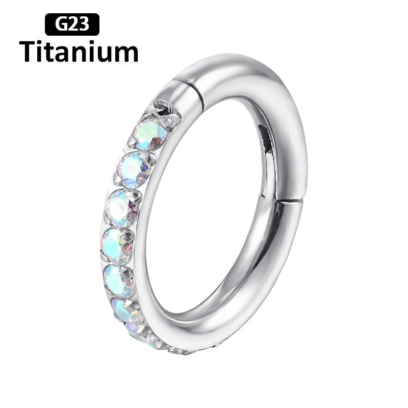 Серьги из титана ASTM F136 Высококачественный цирконий Высококачественные кольца для пирсинга носа Открытые маленькие пирсинг септума хряща уха мочки уха пирсинг тела 16G
