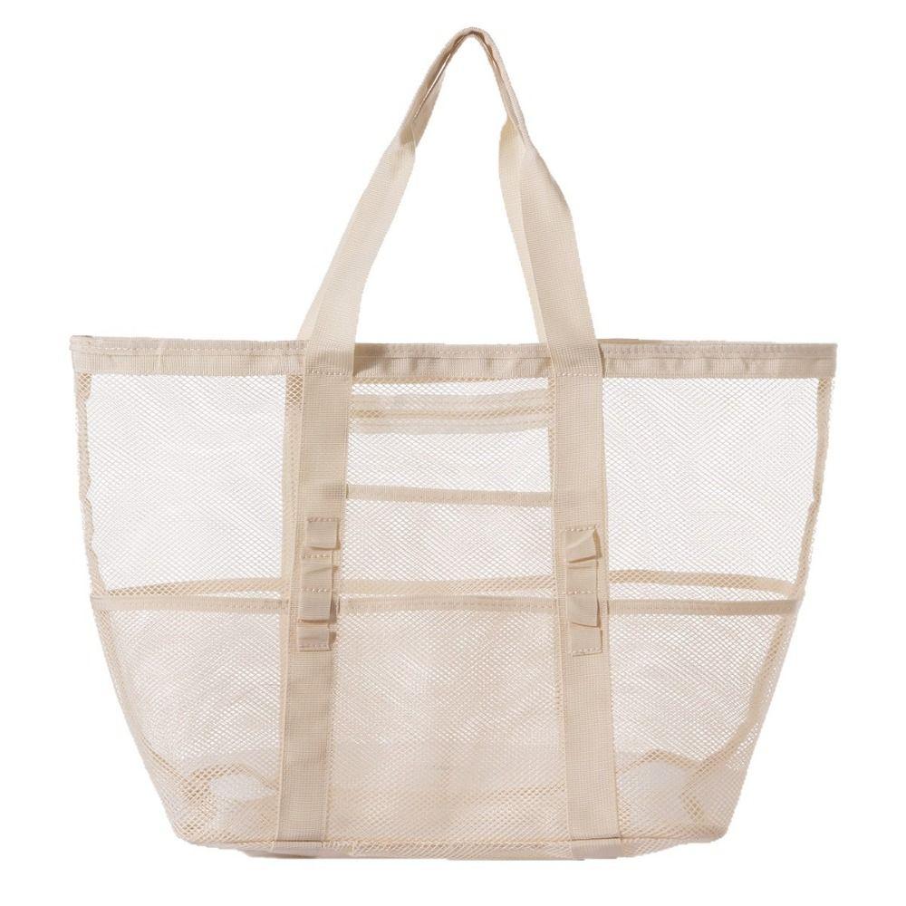 Hollow Out Mesh Beach Bag Nylon Swimming Bag Toiletry Bag Toiletry Storage Bag Shower