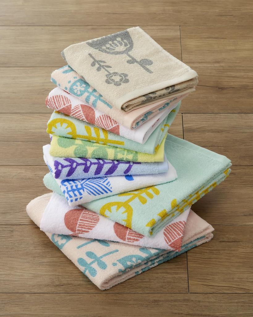 Kosugizen Мини-полотенце для ванной Everyday Print Скандинавский 3 цвета 1 из 50 x 100 Удобный Компактный Тонкий Быстросохнущий Набор полотенец, Полотенца, Стиль, (3 узора), Каждый,