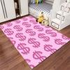 Pink Glitter Dollar Sign Pattern suitable as a non-slip mat for the living room or bedroom sofa