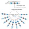 100X Автомобильный синий термоусадочный обжимной соединитель с припоем для сращивания проводов 16-14AWG