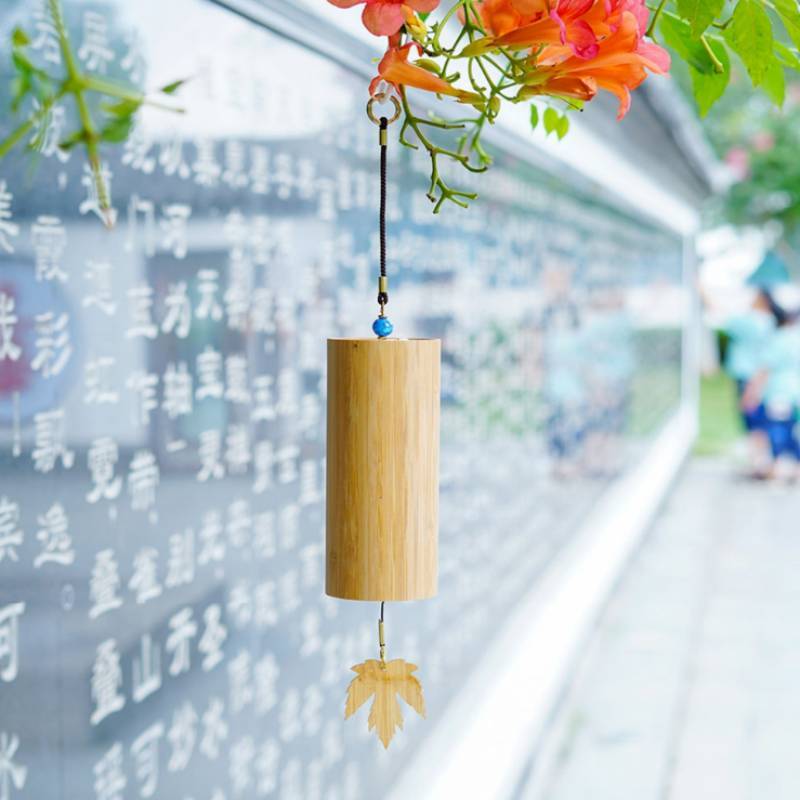 Wooden Bamboo Chime Ornament With Handcrafted Technique For Gift And Home Decoration