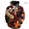 Spring Autumn Cool Girl Street Style Loose Hoodie 3D Printing Anime Theme Hoodie Tokisaki Kuangsan Print Hoodie