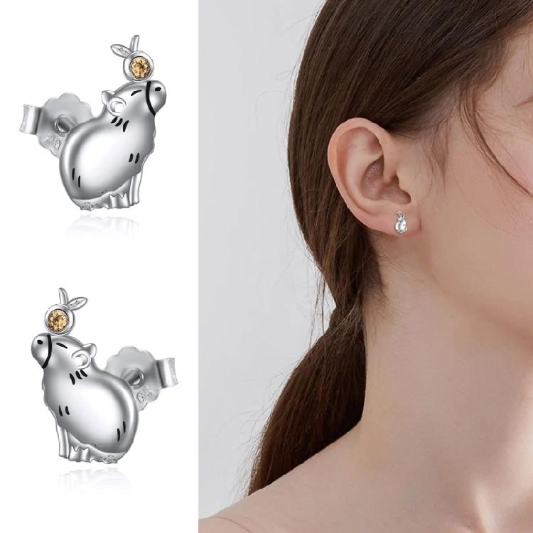 Elegant Ear Ornament Cute Capybara Earring Jewelry Fashionable Ear Studs Jewelry