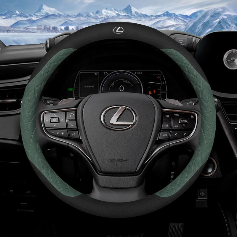 2026 Hot Interior Stickers Car Anti-Slip Suede Steering Wheel Cover For Lexus F Sport RX300 LS500h GS300 IS300 CT200h NX300 UX30