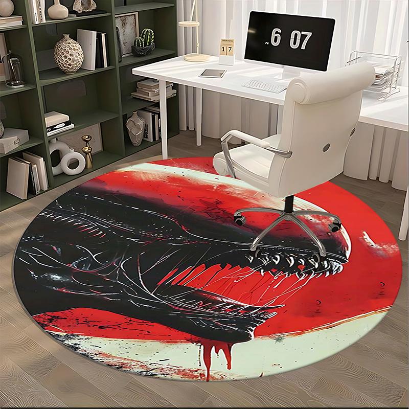 Alien,Horror Chair mat Round Rug Office carpet, Non slip, Suitable for Living Rooms, Bedrooms,Decor1205849a