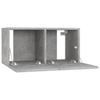 Vidaxl Szafki Wiszące Pod Tv 2 Szt., Szarość Betonu, 60X30X30 Cm