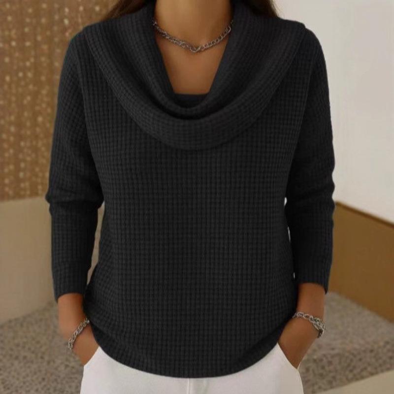 2026 Women's High Neck Long Sleeve Solid Sweater - Versatile Autumn/Winter Base Layer
