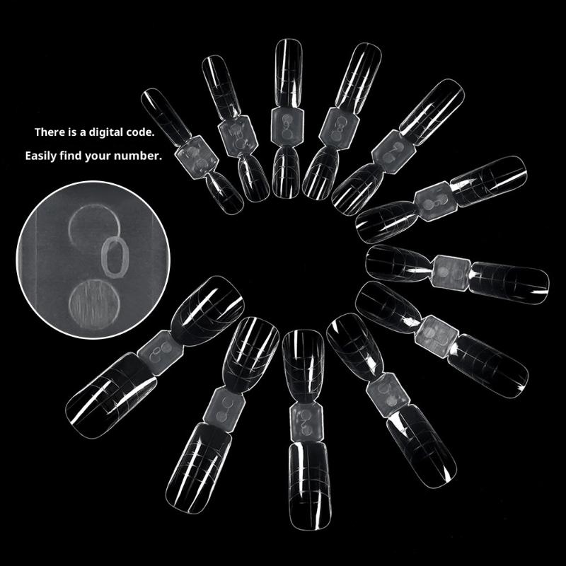 Набор двухсторонних двойных форм 240 шт. для полигеля для ногтей миндалевидной формы, формы для акриловых ногтей в форме гроба, набор форм для наращивания ногтей для DIY маникюра