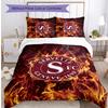 Servette FC Printed 3PCS Bedding Set Breathable Duvet Cover with Pillowcases Decorative Bed Linen for Bedroom Home